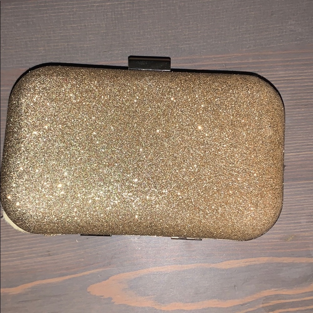 Small gold clutch purse